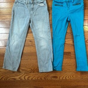 Stylish Kids' Gray and Blue Jeans